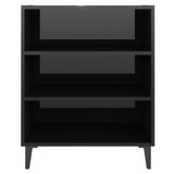NNEVL Sideboard High Gloss Black 57x35x70 cm Chipboard
