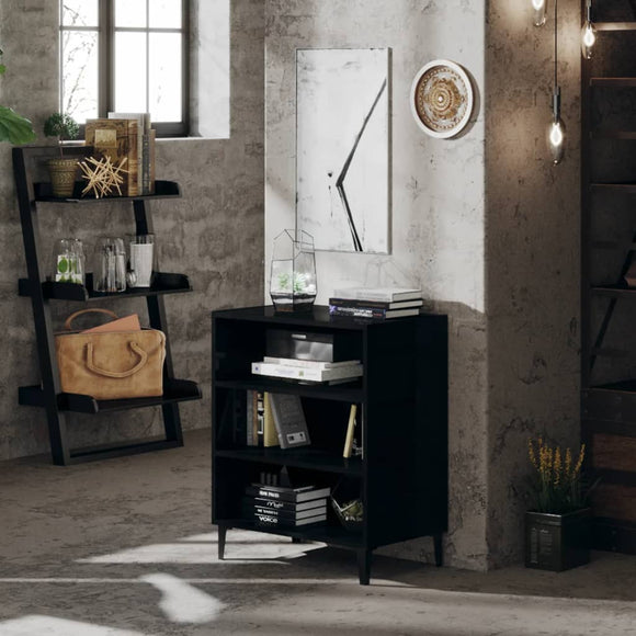 NNEVL Sideboard High Gloss Black 57x35x70 cm Chipboard