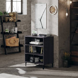 NNEVL Sideboard High Gloss Grey 57x35x70 cm Chipboard