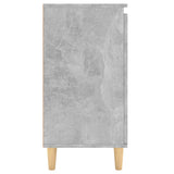 NNEVL Sideboard&Solid Wood Legs Concrete Grey 60x35x70 cm Chipboard