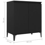 NNEVL Sideboard Black 60x35x70 cm Chipboard