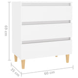 NNEVL Sideboard White 60x35x69 cm Chipboard