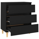 NNEVL Sideboard Black 60x35x69 cm Engineered Wood