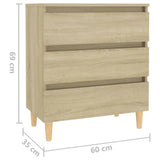 NNEVL Sideboard Sonoma Oak 60x35x69 cm Chipboard