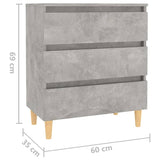 NNEVL Sideboard Concrete Grey 60x35x69 cm Chipboard