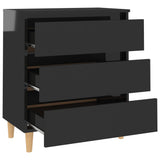 NNEVL Sideboard High Gloss Black 60x35x69 cm Chipboard