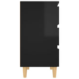 NNEVL Sideboard High Gloss Black 60x35x69 cm Chipboard