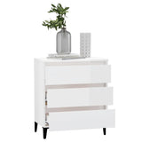 NNEVL Sideboard High Gloss White 60x35x69 cm Chipboard