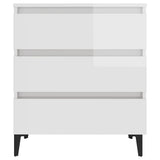 NNEVL Sideboard High Gloss White 60x35x69 cm Chipboard