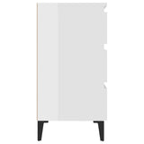 NNEVL Sideboard High Gloss White 60x35x69 cm Chipboard