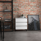 NNEVL Sideboard High Gloss White 60x35x69 cm Chipboard