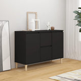 NNEVL Sideboard Black 103.5x35x70 cm Chipboard