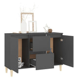 NNEVL Sideboard Grey 103.5x35x70 cm Chipboard