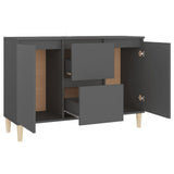 NNEVL Sideboard Grey 103.5x35x70 cm Chipboard