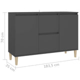 NNEVL Sideboard Grey 103.5x35x70 cm Chipboard