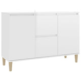 NNEVL Sideboard High Gloss White 103.5x35x70 cm Chipboard