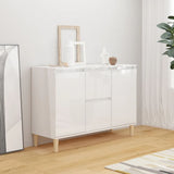 NNEVL Sideboard High Gloss White 103.5x35x70 cm Chipboard