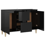 NNEVL Sideboard High Gloss Black 103.5x35x70 cm Chipboard