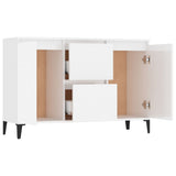 NNEVL Sideboard High Gloss White 104x35x70 cm Chipboard