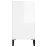 NNEVL Sideboard High Gloss White 104x35x70 cm Chipboard