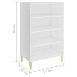 NNEVL Sideboard White 57x35x90 cm Engineered Wood
