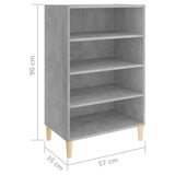 NNEVL Sideboard Concrete Grey 57x35x90 cm Chipboard