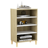 NNEVL Sideboard White and Sonoma Oak 57x35x90 cm Chipboard