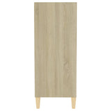 NNEVL Sideboard White and Sonoma Oak 57x35x90 cm Chipboard