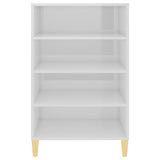 NNEVL Sideboard High Gloss White 57x35x90 cm Chipboard