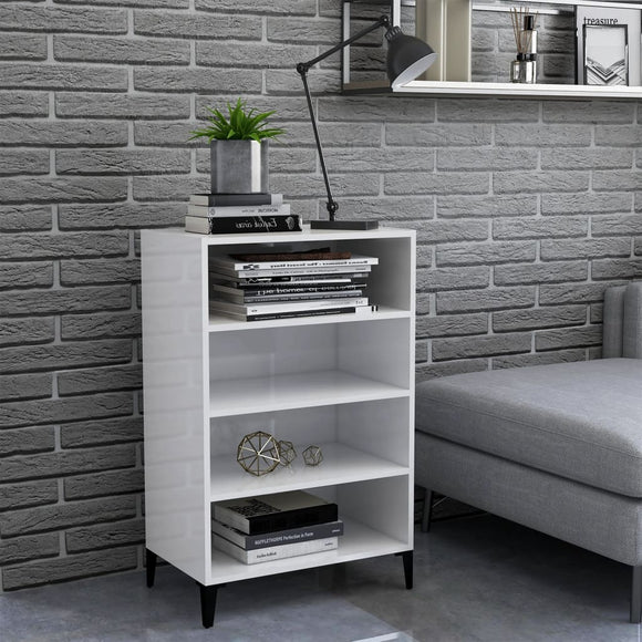 NNEVL Sideboard High Gloss White 57x35x90 cm Chipboard