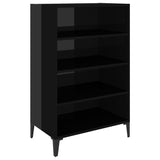 NNEVL Sideboard High Gloss Black 57x35x90 cm Chipboard