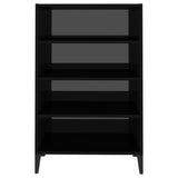 NNEVL Sideboard High Gloss Black 57x35x90 cm Chipboard