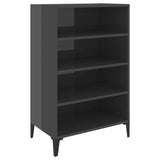 NNEVL Sideboard High Gloss Grey 57x35x90 cm Chipboard