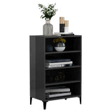 NNEVL Sideboard High Gloss Grey 57x35x90 cm Chipboard