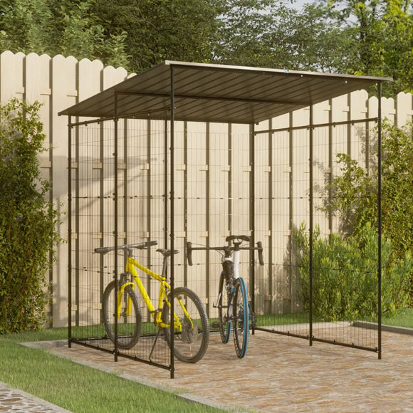NNEVL Bicycle Shed 190x190x222 cm Steel Black