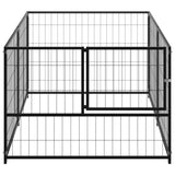 NNEVL Dog Kennel Black 200x100x70 cm Steel