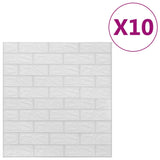 NNEVL 3D Wallpaper Bricks Self-adhesive 10 pcs White