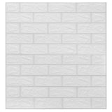 NNEVL 3D Wallpaper Bricks Self-adhesive 10 pcs White