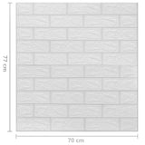 NNEVL 3D Wallpaper Bricks Self-adhesive 10 pcs White