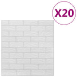 NNEVL 3D Wallpaper Bricks Self-adhesive 20 pcs White