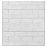 NNEVL 3D Wallpaper Bricks Self-adhesive 20 pcs White