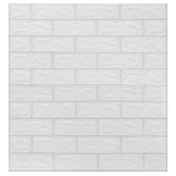 NNEVL 3D Wallpaper Bricks Self-adhesive 40 pcs White