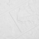 NNEVL 3D Wallpaper Bricks Self-adhesive 40 pcs White