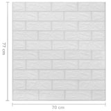 NNEVL 3D Wallpaper Bricks Self-adhesive 40 pcs White