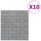 NNEVL 3D Wallpaper Bricks Self-adhesive 10 pcs Anthracite