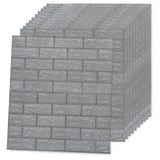 NNEVL 3D Wallpaper Bricks Self-adhesive 10 pcs Anthracite