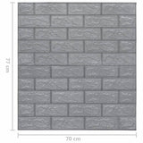 NNEVL 3D Wallpaper Bricks Self-adhesive 10 pcs Anthracite