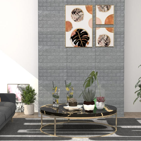 NNEVL 3D Wallpaper Bricks Self-adhesive 10 pcs Anthracite