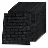NNEVL 3D Wallpaper Bricks Self-adhesive 10 pcs Black