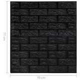 NNEVL 3D Wallpaper Bricks Self-adhesive 10 pcs Black